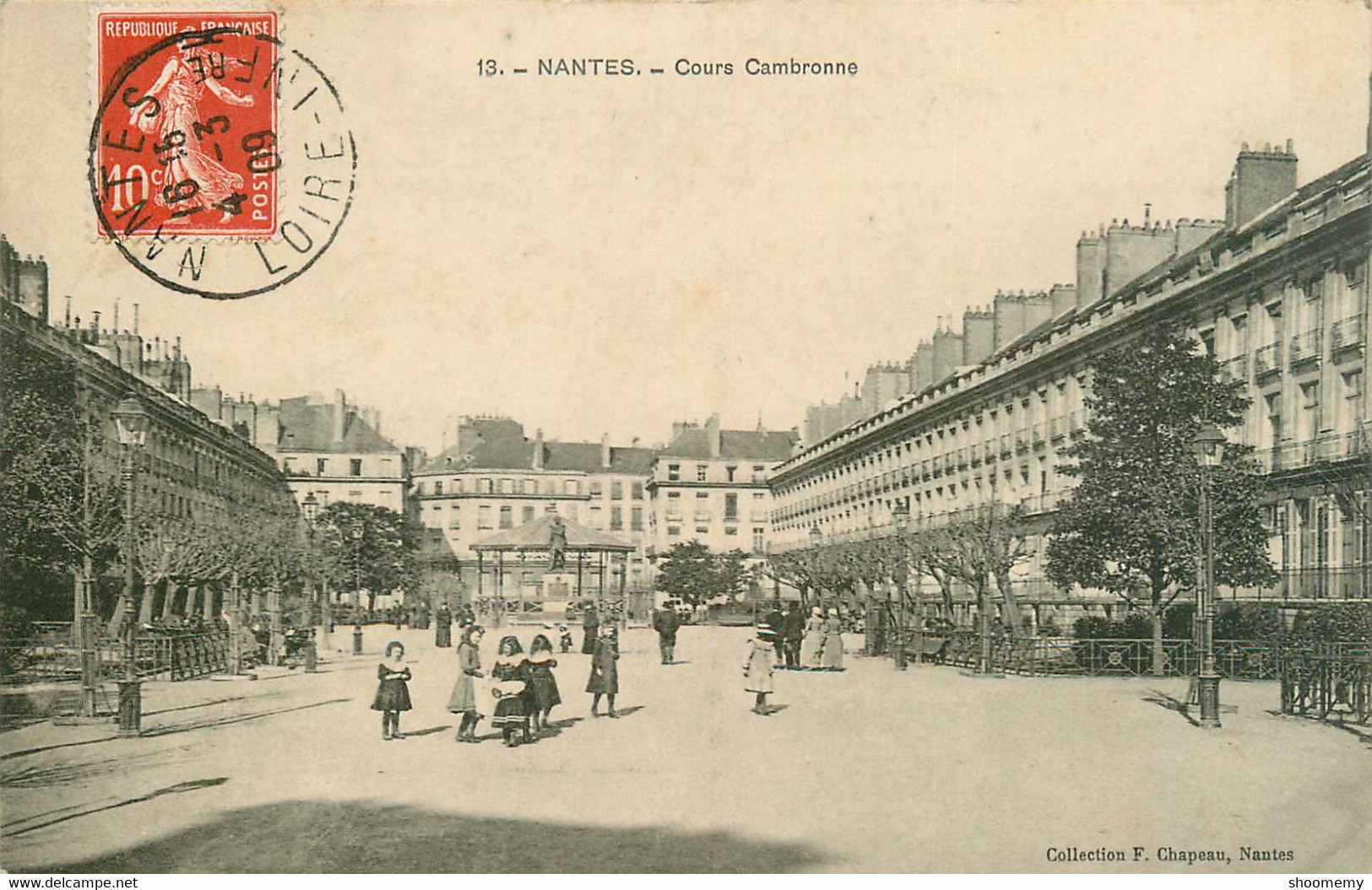 CPA Nantes-Cours Cambronne-13-Timbre        L1617 - Nantes