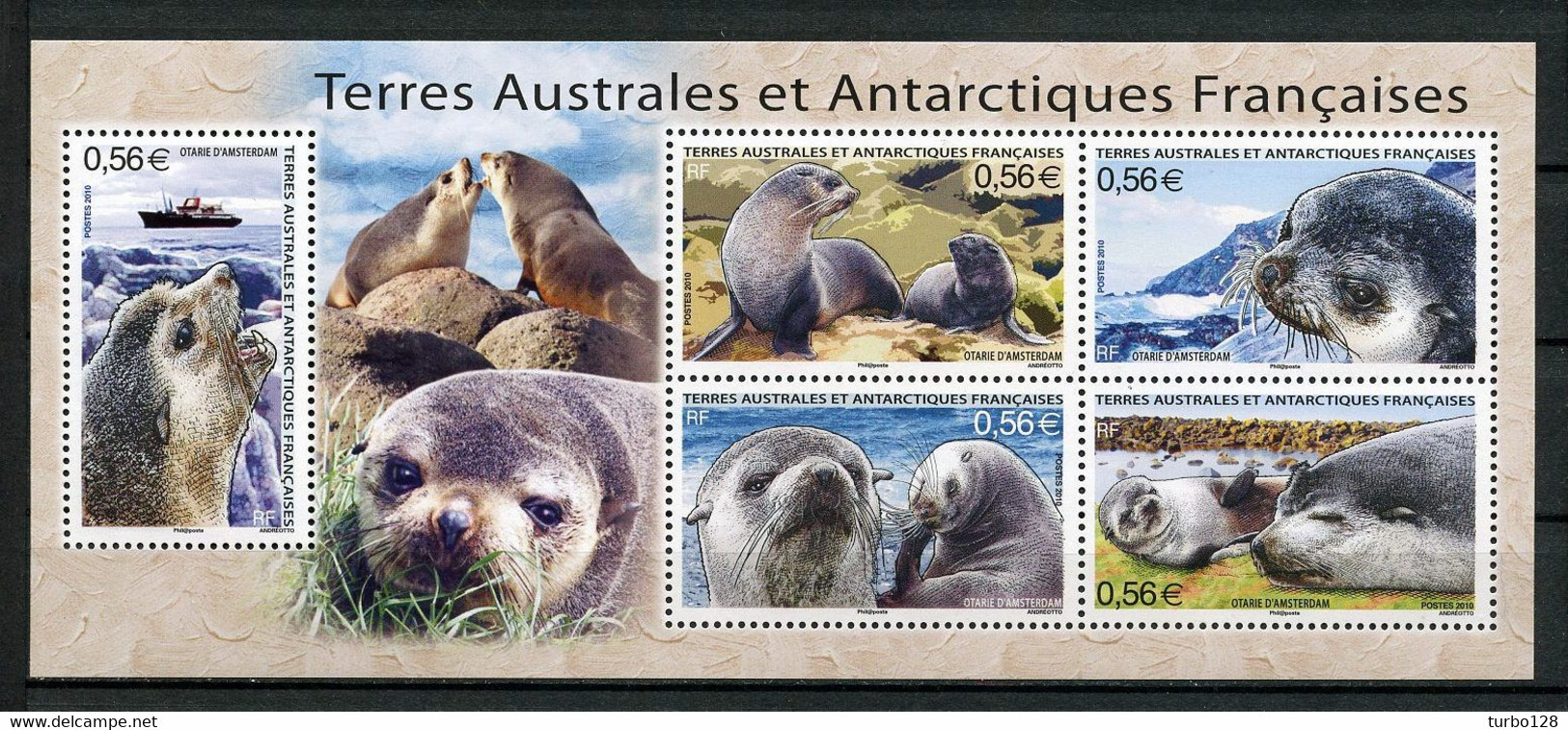 TAAF 2010 Bloc N° 23 Neuf MNH Superbe C 11 € Mammifères Marins Otaries D' AmsterdamMarine Mammals Faune Animaux - Blokken & Velletjes