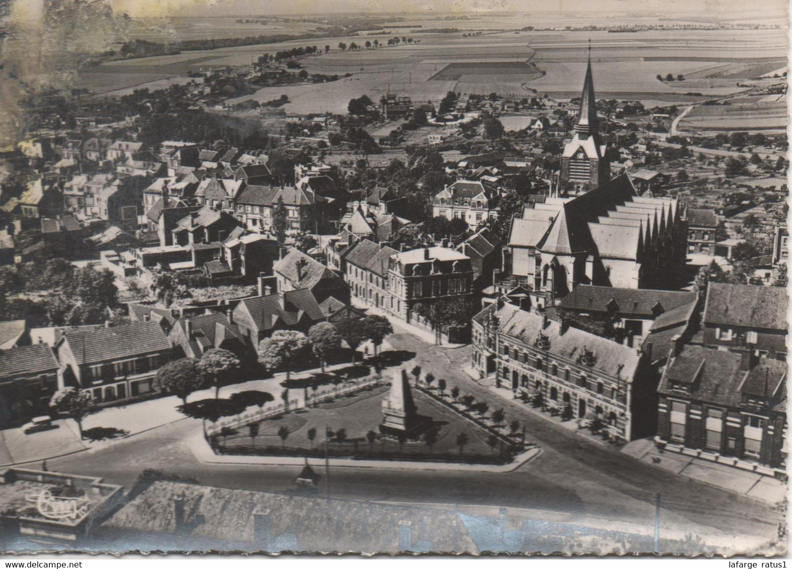 Montdidier Centre Ville Vue Aerienne Abime - Moislains