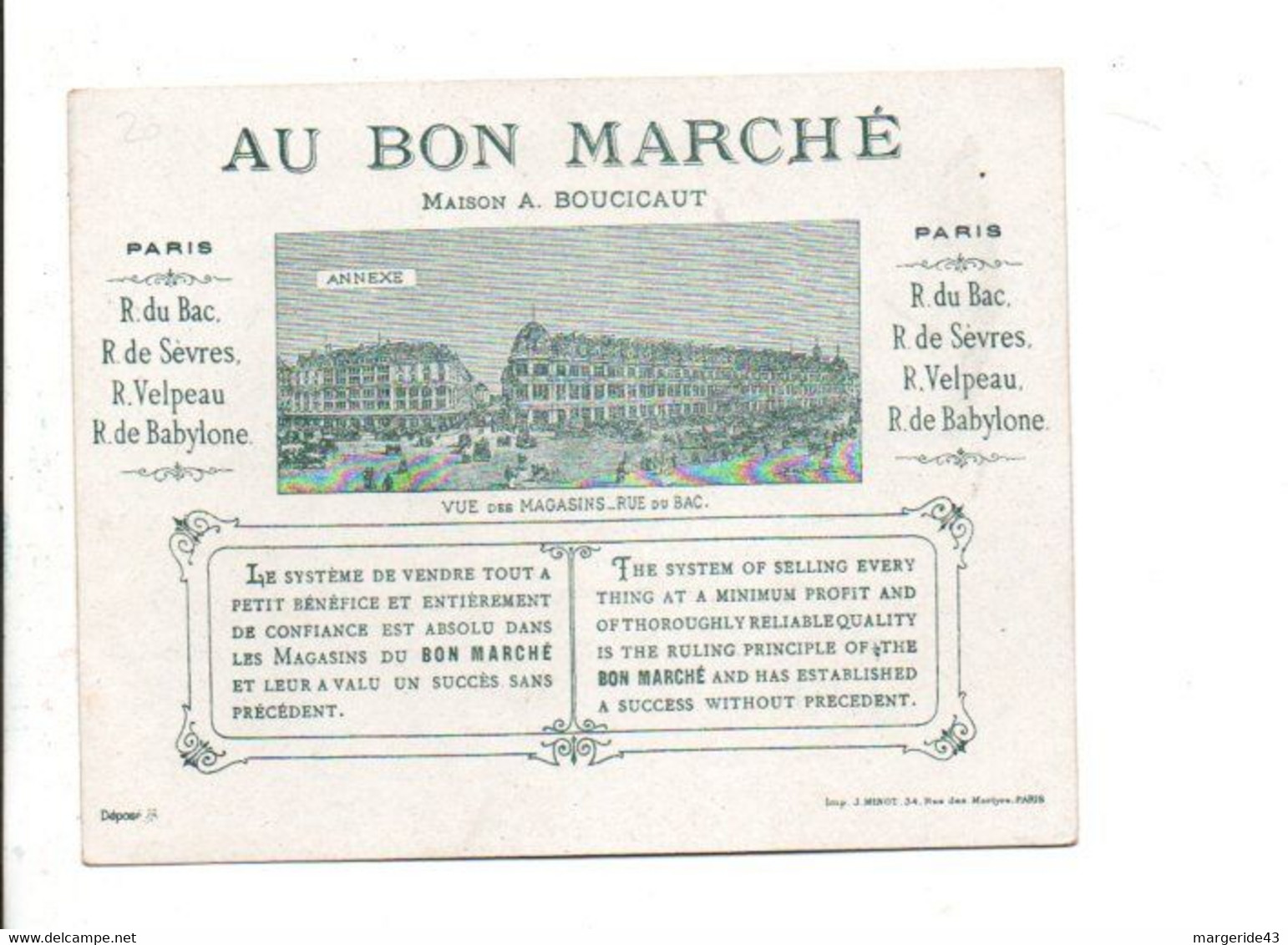 CHROMOS AU BON MARCHE - LE COSTUME EN 1600 - LE MENUET - Au Bon Marché