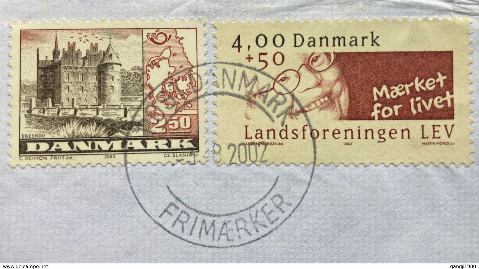 DENMARK 2002, SPECIAL MUSEUM CANCELLATION,VIGNETTE PRIORITAIRE LABEL,BUILDING,ARCHITECTURE,COVER TO INDIA - Lettres & Documents