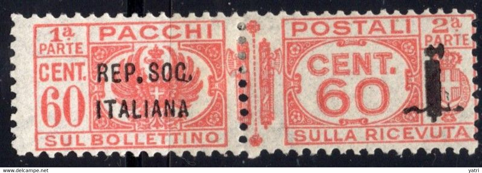 Repubblica Sociale (1944) - Pacchi Postali, 60 Cent. ** - Colis-postaux