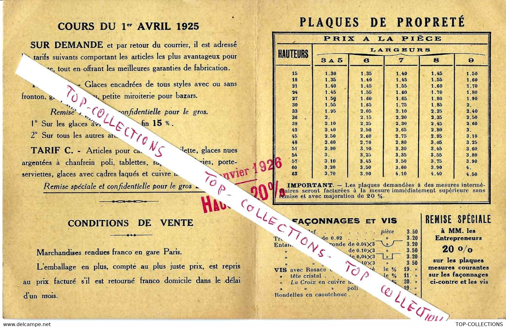 1925 PUBLICITE VERRES ET VITRES A GLACE ALBERT PONGOR PARIS  V.SCANS - Publicités