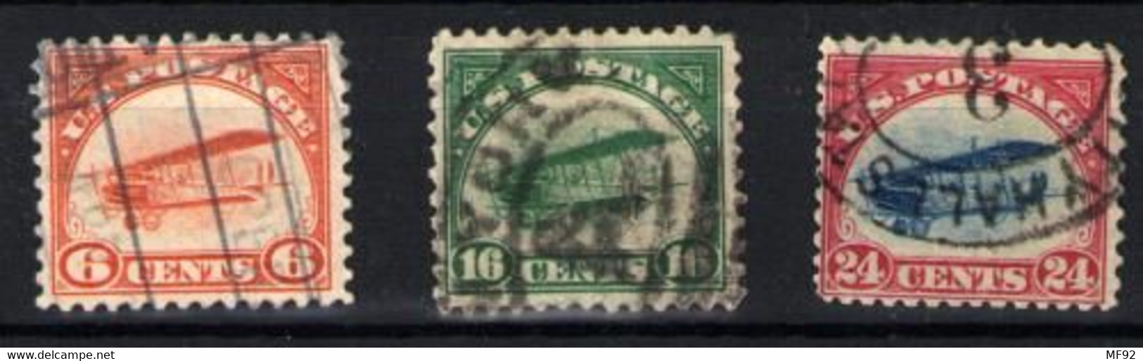 Estados Unidos (aéreos) Nº 1/3. Año 1918 - 1a. 1918-1940 Used