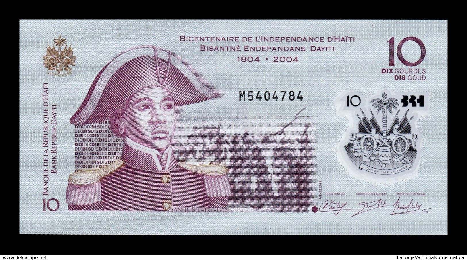 Haití 10 Gourdes Commemorative 2013 Pick 279 Polymer SC UNC - Haiti