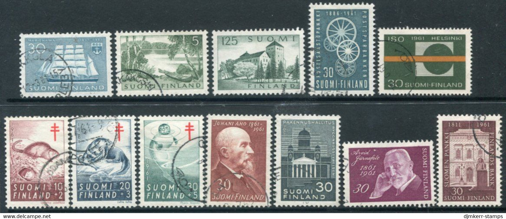 FINLAND 1961 Complete Issues Used.  Michel 531-42 - Used Stamps