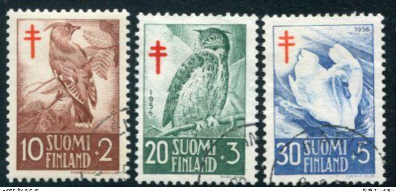 FINLAND 1956 Anti-tuberculosis Fund: Birds Used.. .  Michel 461-63 - Usati