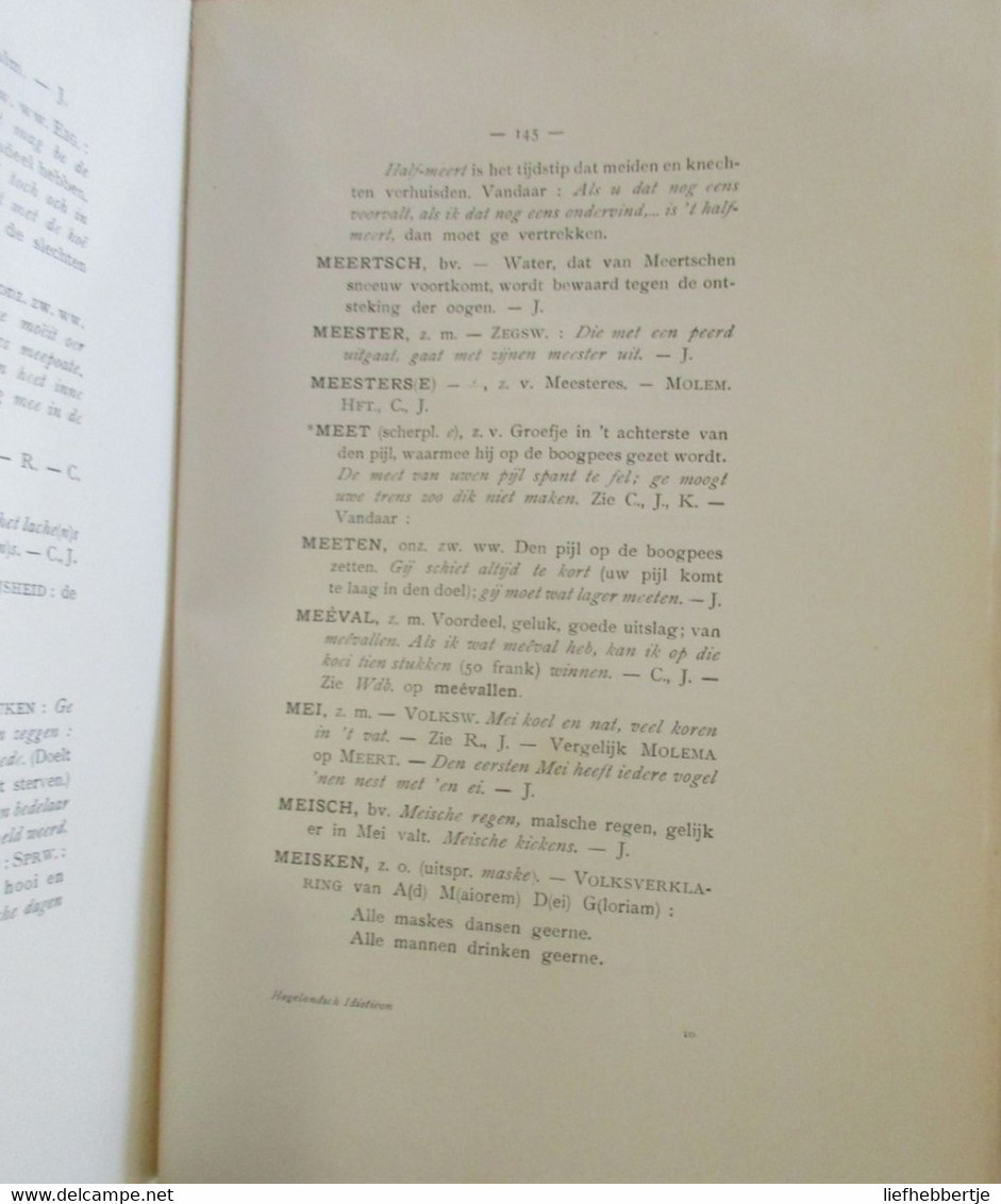 Hagelandsch Idioticon - J. Tuerlinckx En D. Claes - 1904 - Woordenboek - Dialect - Dictionaries