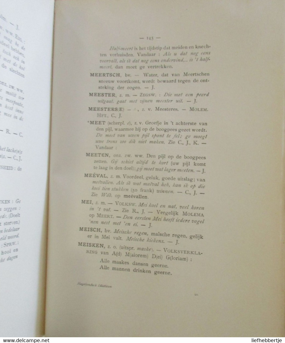 Hagelandsch Idioticon - J. Tuerlinckx En D. Claes - 1904 - Woordenboek - Dialect - Dictionnaires