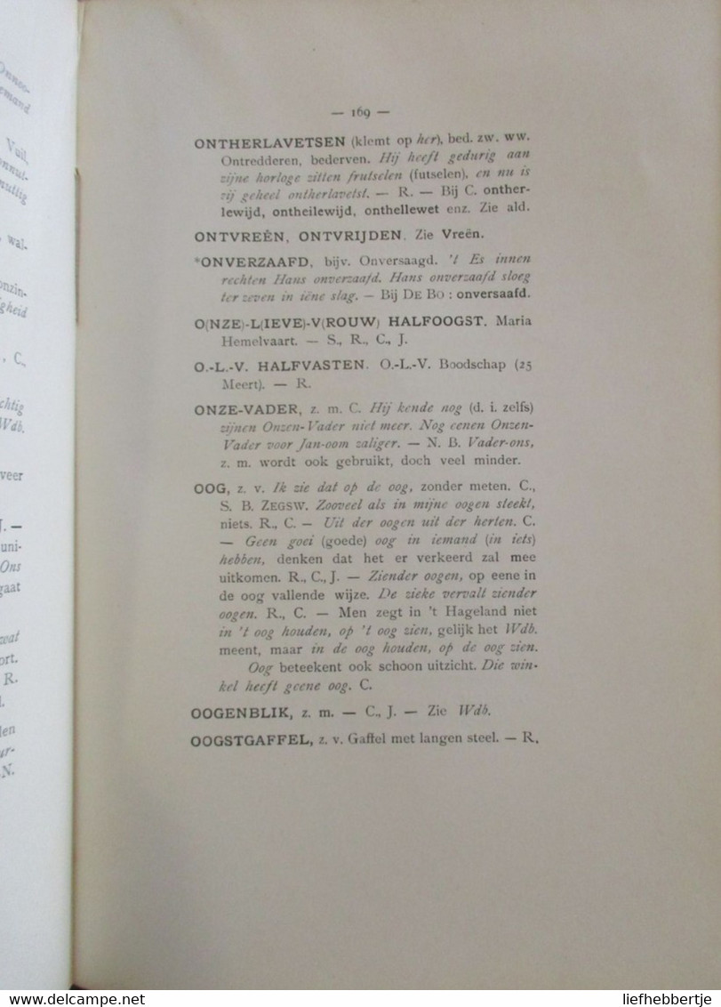 Hagelandsch Idioticon - J. Tuerlinckx En D. Claes - 1904 - Woordenboek - Dialect - Dictionaries