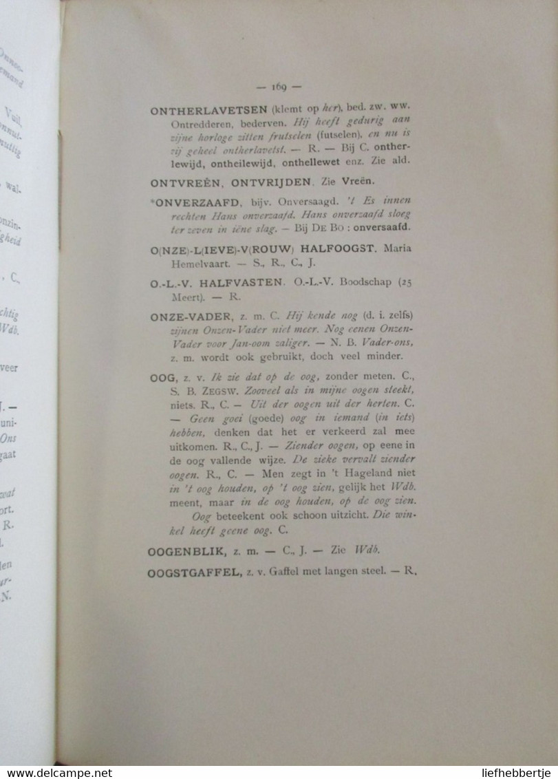 Hagelandsch Idioticon - J. Tuerlinckx En D. Claes - 1904 - Woordenboek - Dialect - Diccionarios