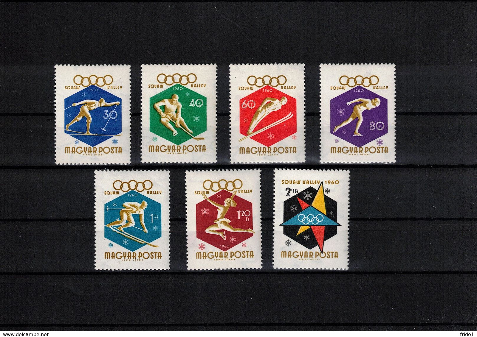 Hungary 1960 Olympic Games Squaw Valley Perforated Set Postfrisch / MNH - Inverno1960: Squaw Valley