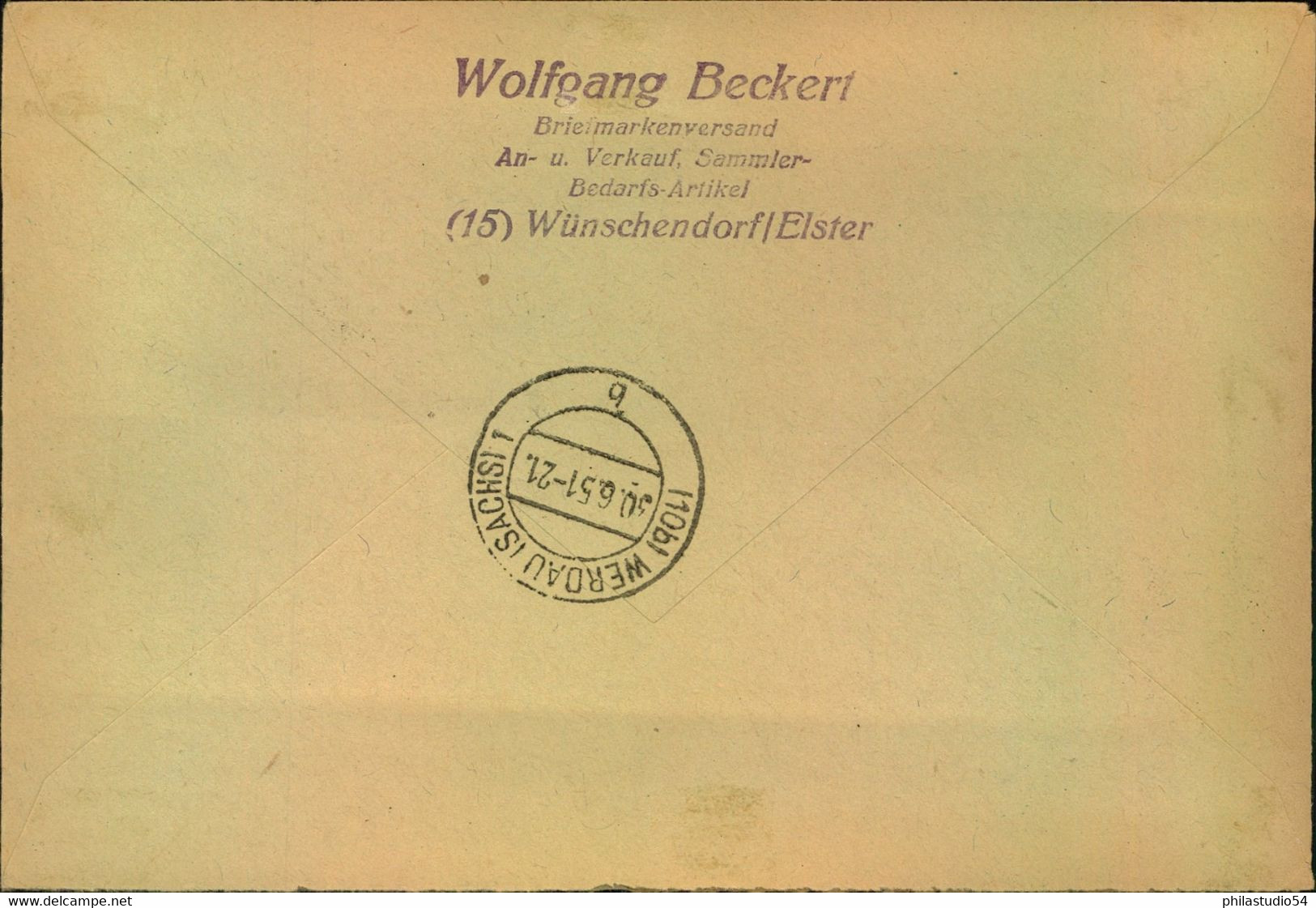 1950, DEBRIA . Marke Als EF Azd Einschreiben Ab WÜNSCHENDORF (Elster) - Brieven En Documenten