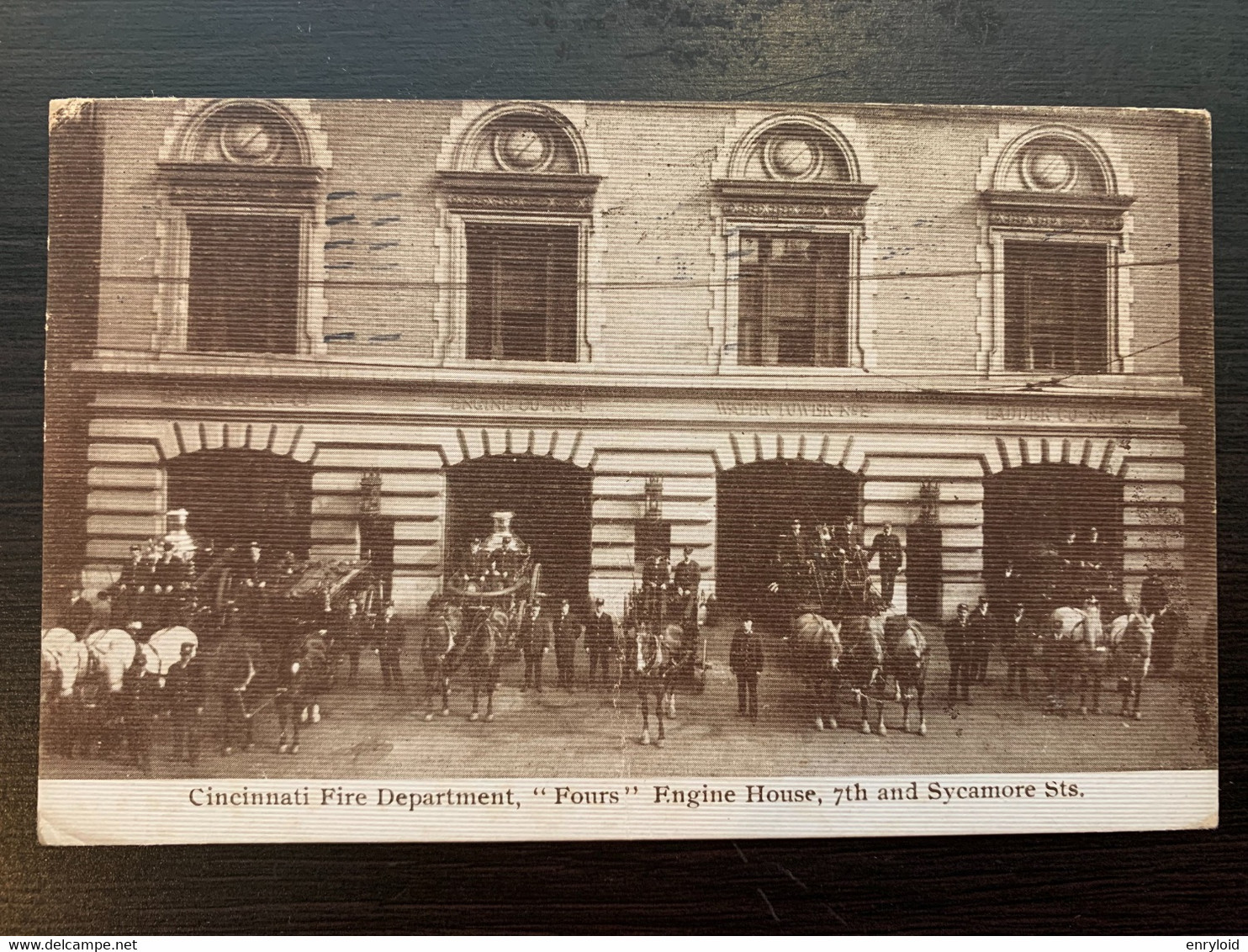 Cincinnati Fire Department " Fours " F.ngine House, 7th And Sycamore Sts 1911 - Cincinnati