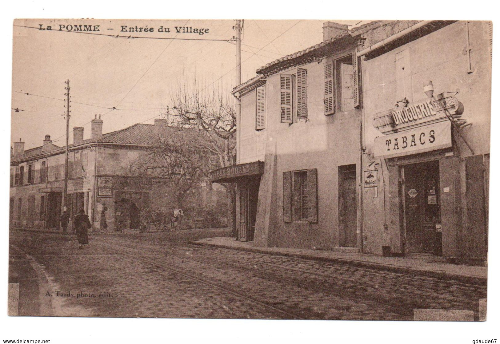 MARSEILLE / LA POMME(13) - RARE - ENTREE DU VILLAGE - TABACS / TABAC / DROGUERIE / BAR DURAND (ETAT) - EDITEUR A. TARDY - Les Caillols, La Valentine