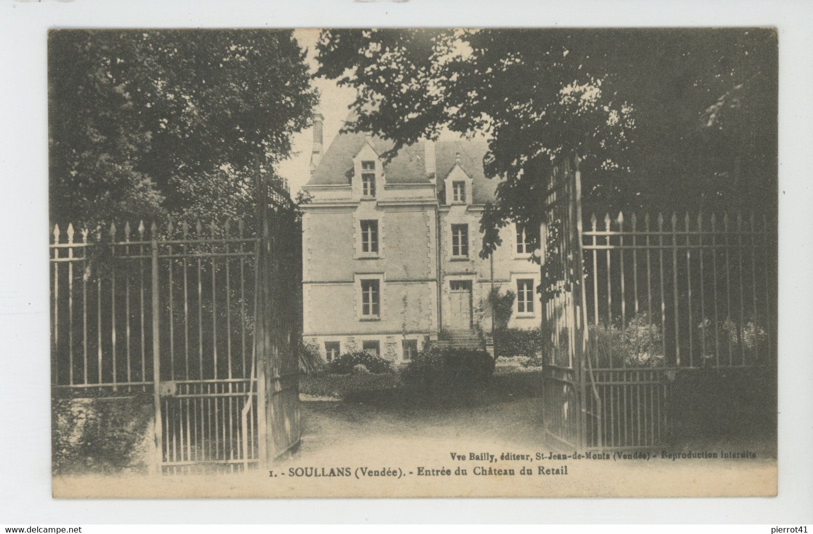 SOULLANS - Entrée Du Château Du Retail - Soullans