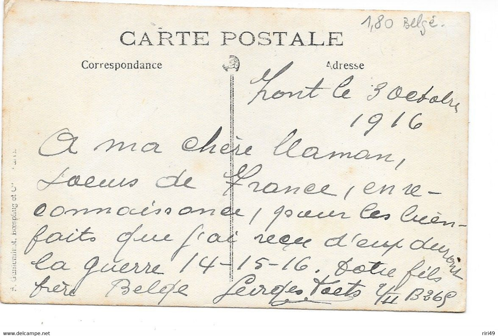 CPA, Militaire, Poilus, Belge, 2 Scannes, Front En 1916, Voir 2éme Scanne Pour écrit. - Personen