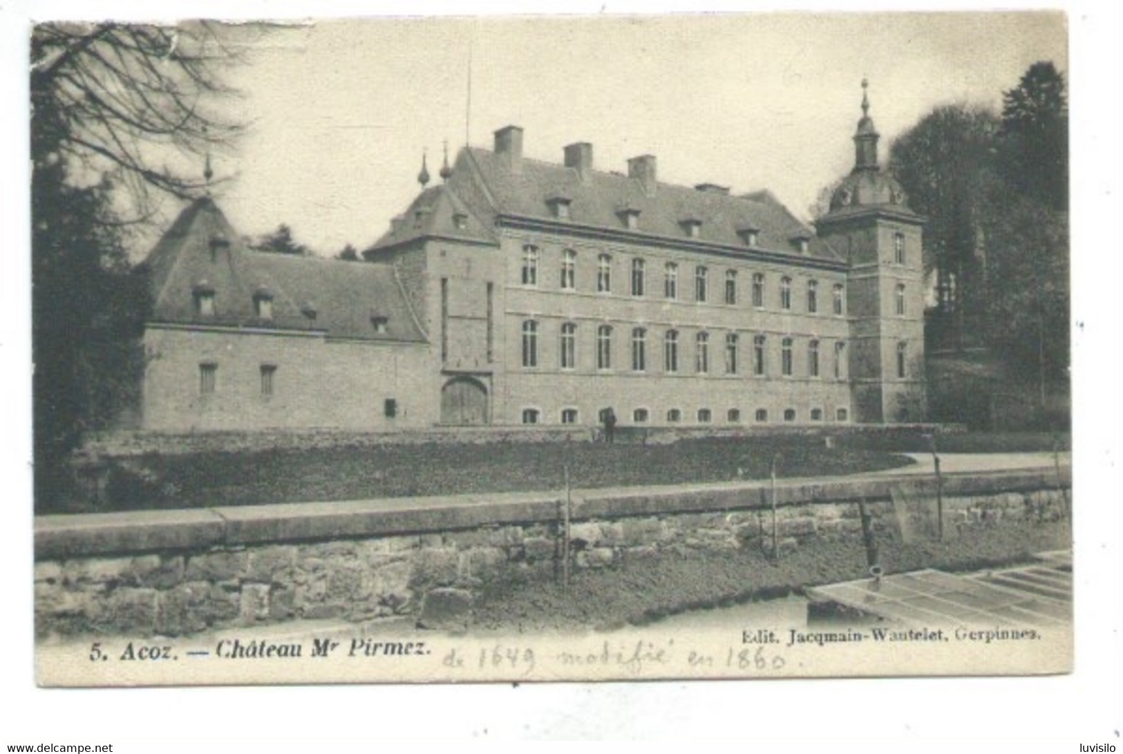 Acoz Château Pirmez ( Etat Voir Coin Supérieur Droit ) - Gerpinnes