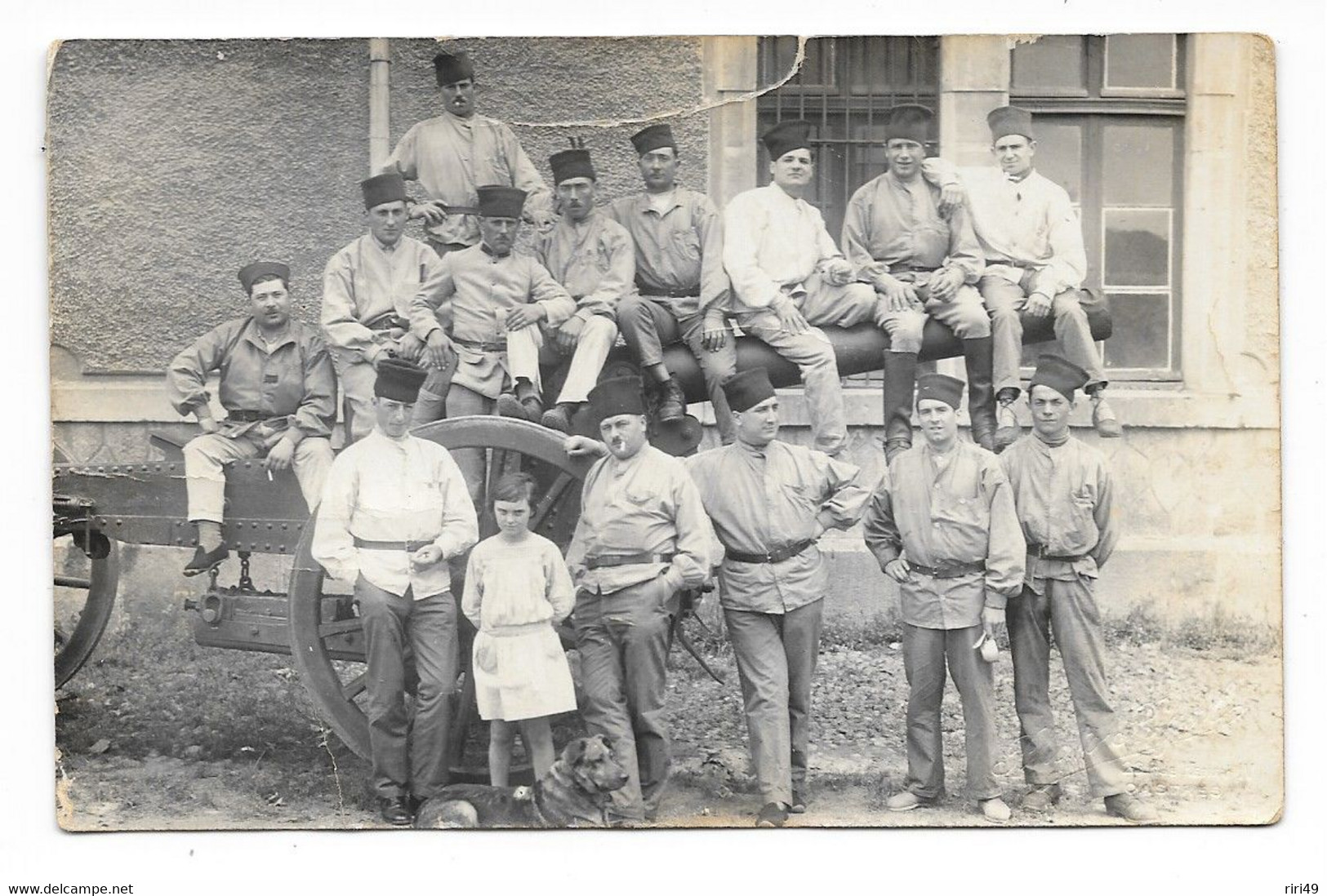 CPA,  Groupe Militaires, ZOUAVES, Poilus ,photographe RIGALS Castres - Personen