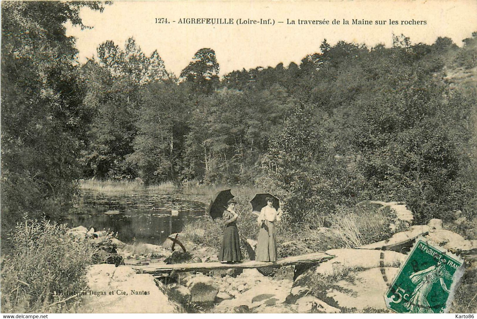 Aigrefeuille * La Traversée De La Maine Sur Les Rochers * Passerelle - Aigrefeuille-sur-Maine