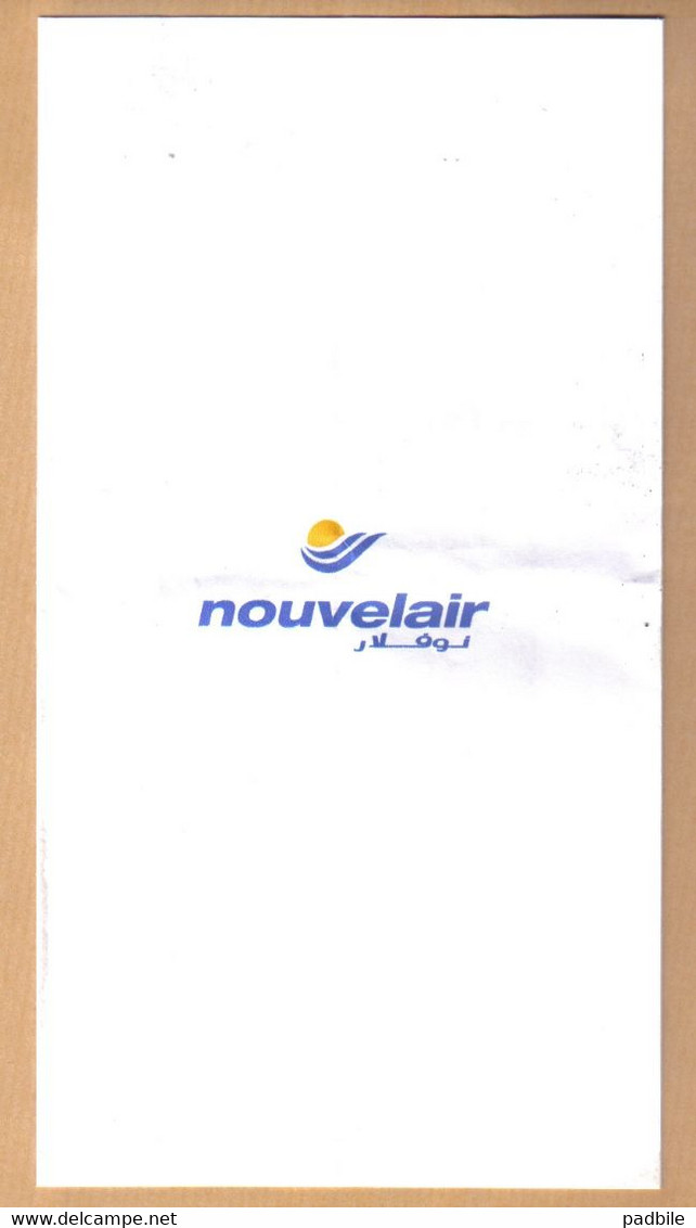 Aviation Avion Sac à Vomi Compagnie Aérienne NOUVELAIR  Tunisie - Artículos De Papelería