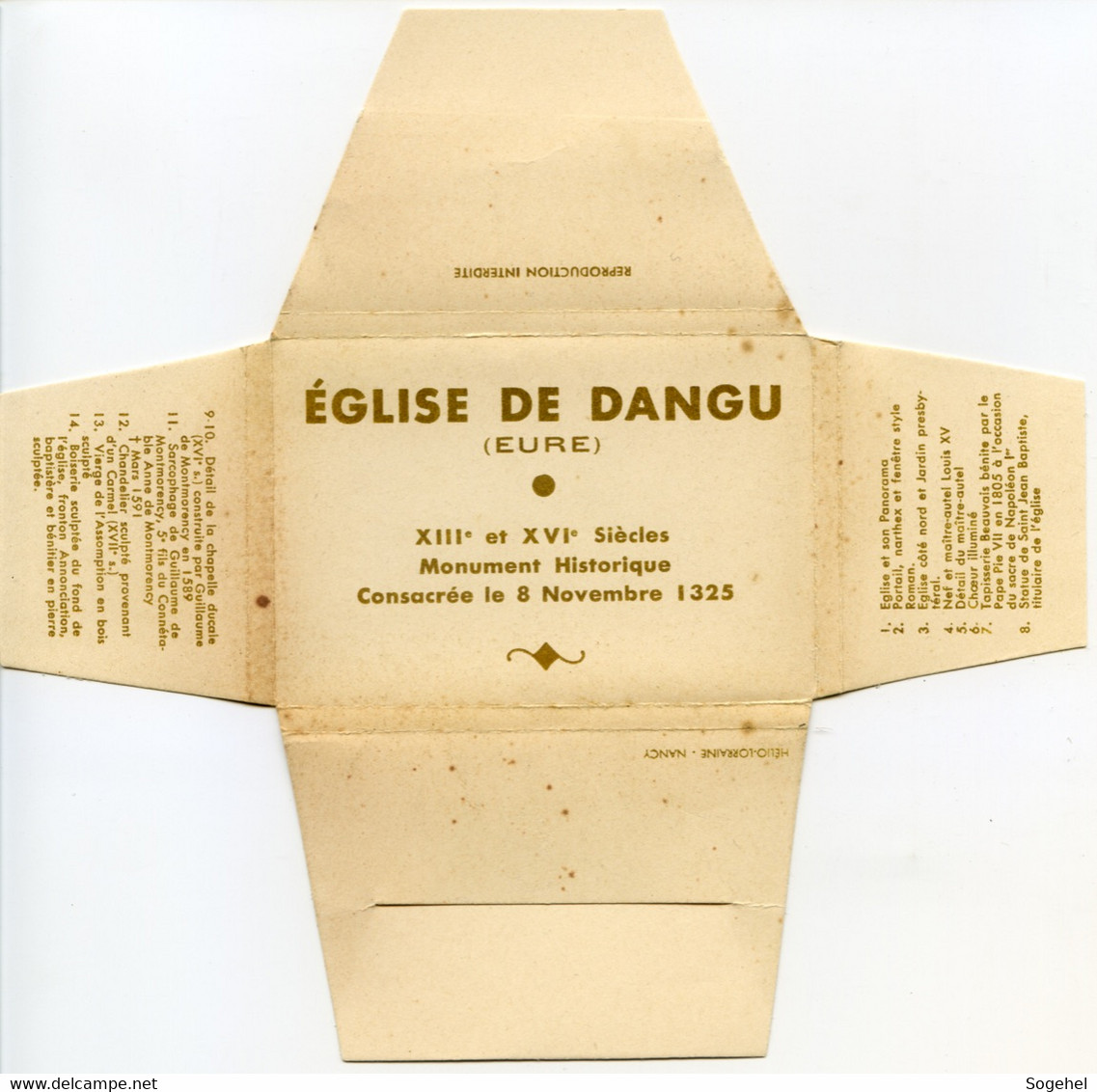 Dangu - Pochette De 14 Mini Cartes Sur L'Eglise - Dangu