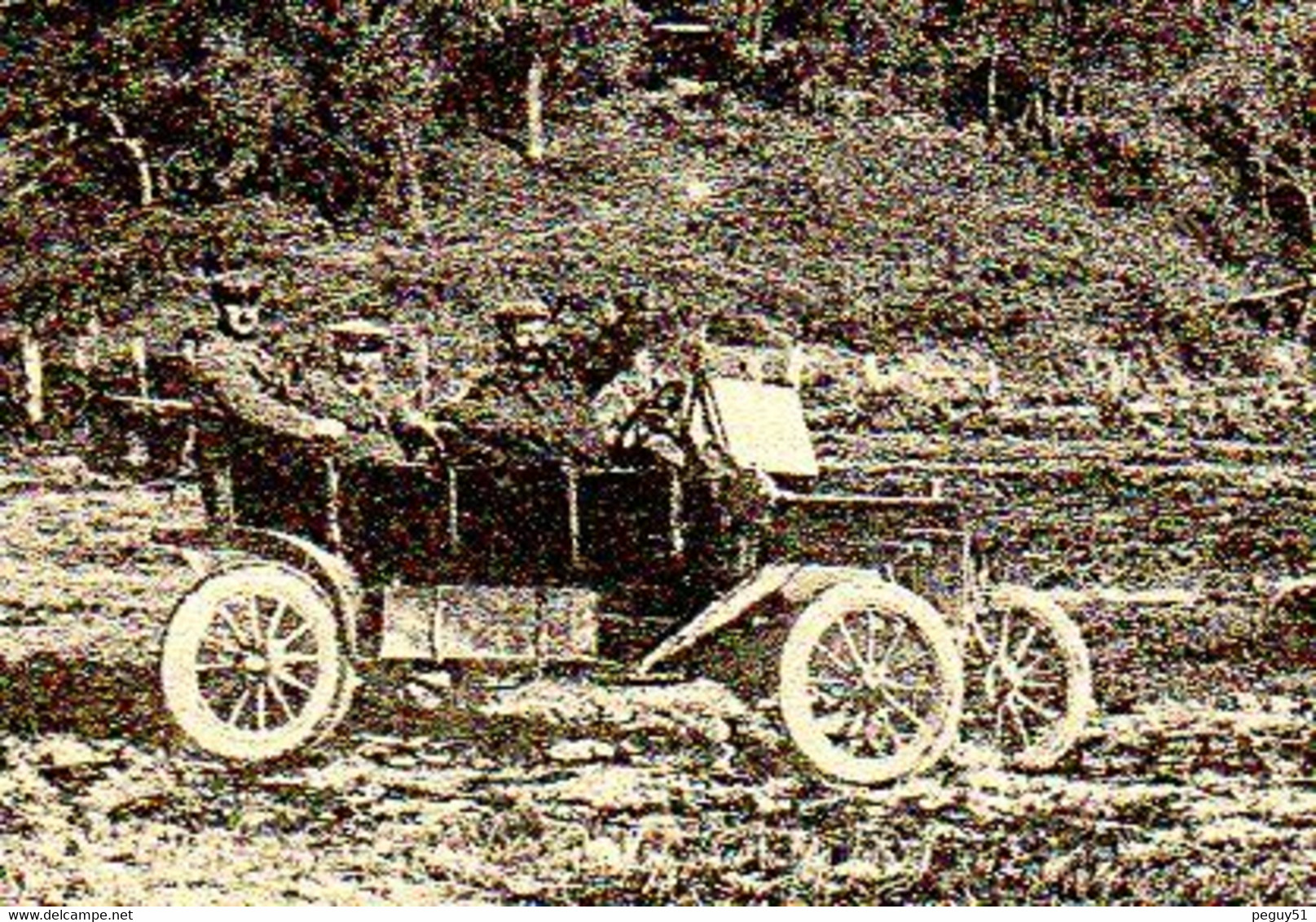 55. Charpentry (environs De Varennes). Eglise De La Nativité. Auto Avec Officiers Allemands. Feldpost Janvier 1915 - Other & Unclassified