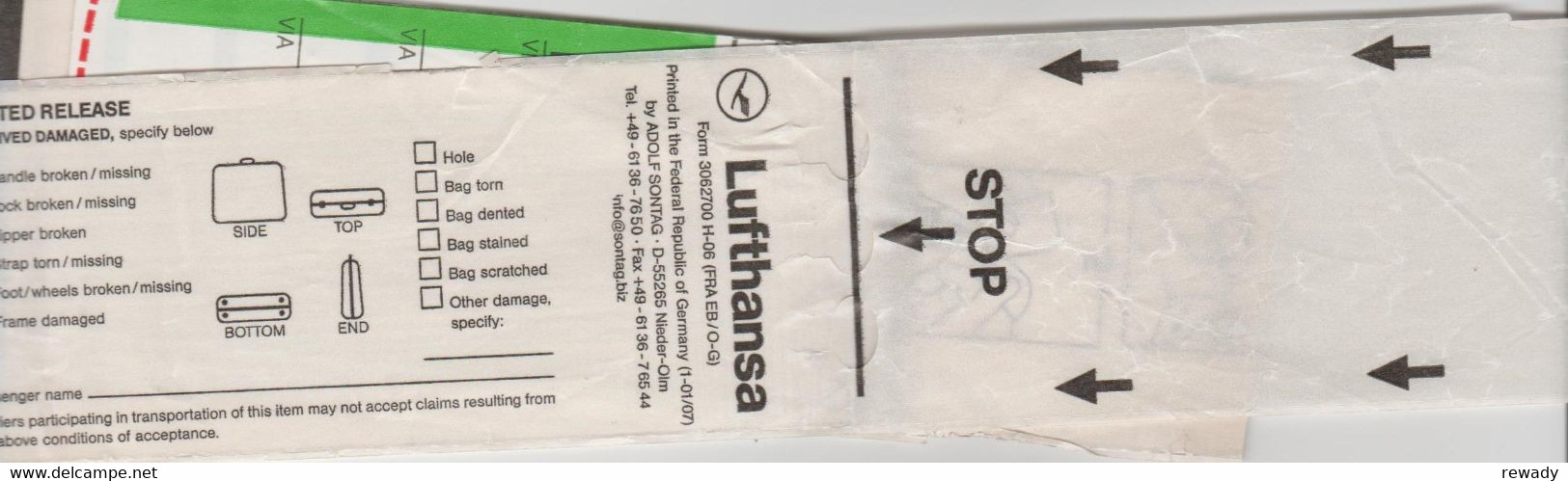 EUROLINES Romania - Bilet De Calatorie / Passenger Ticket / Lufthansa / Factura / Boarding Pass /  Ticket Bagage - Tickets