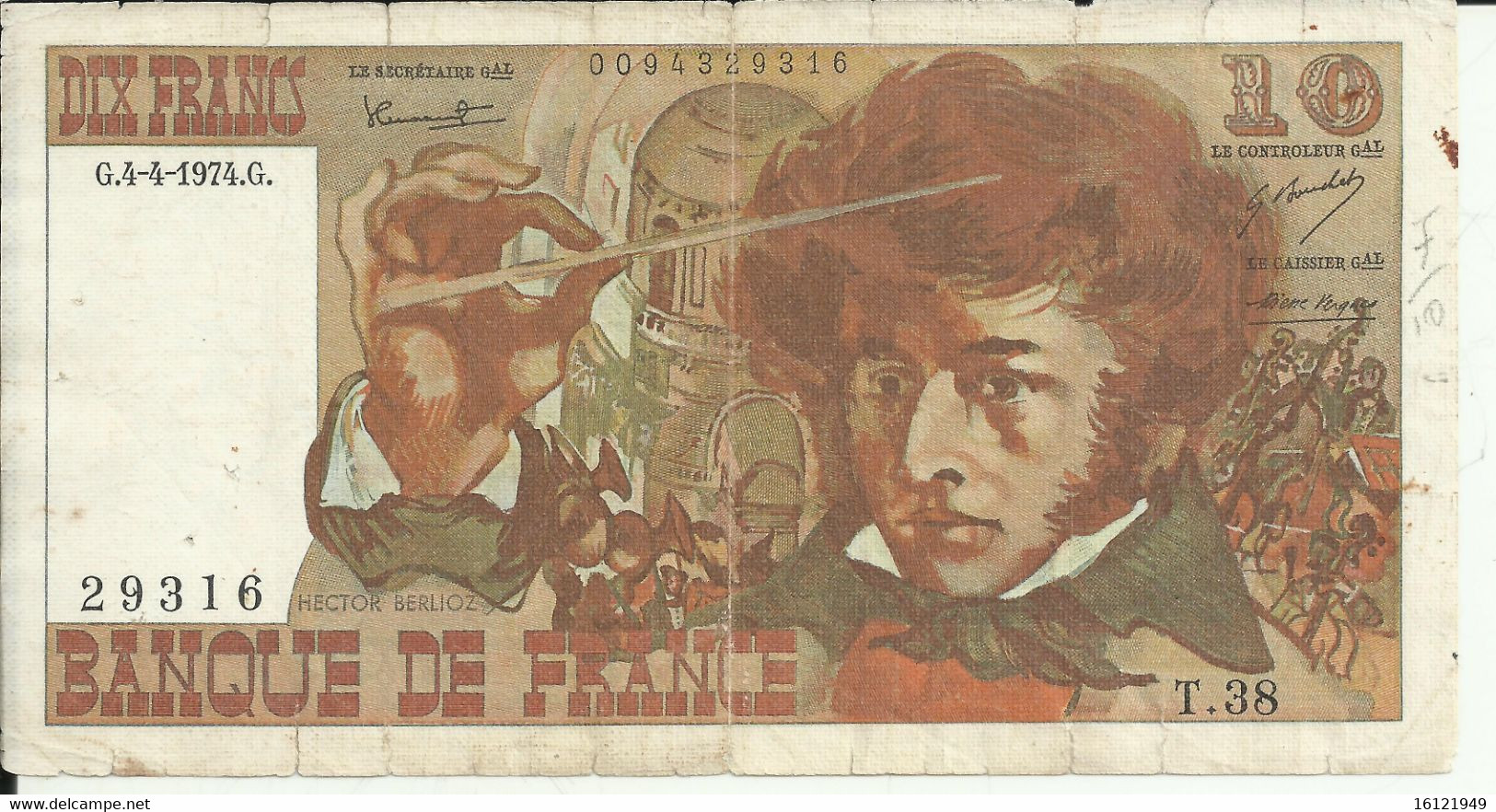 Z14 - 10 Franc 1974 - 10 F 1972-1978 ''Berlioz''