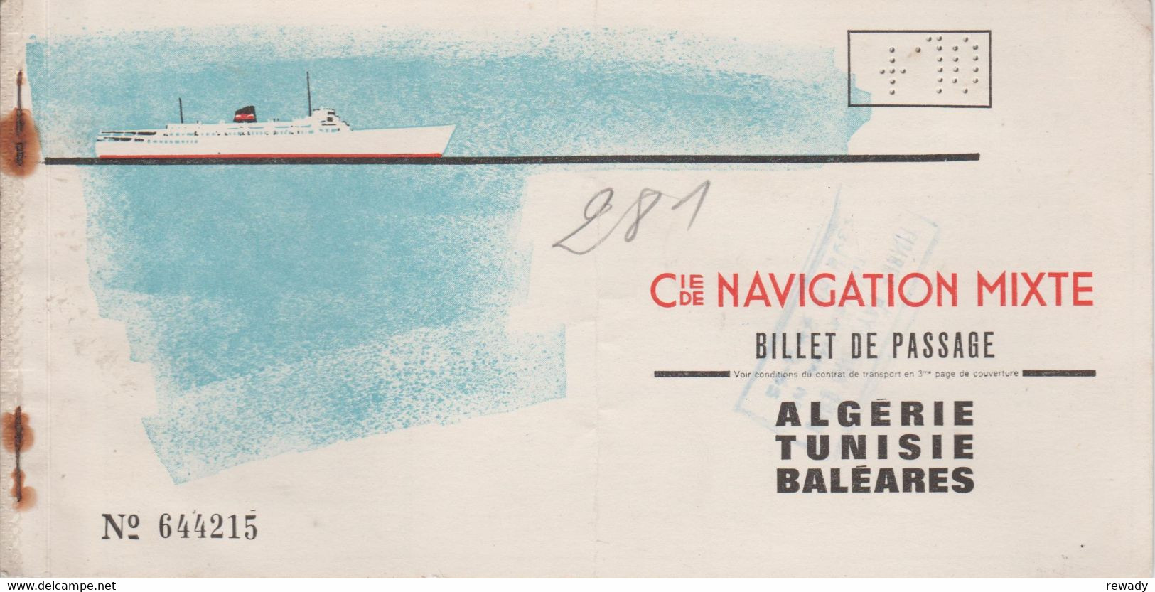 CIE De Navigation Mixte - Pochette De Billet - Tickets