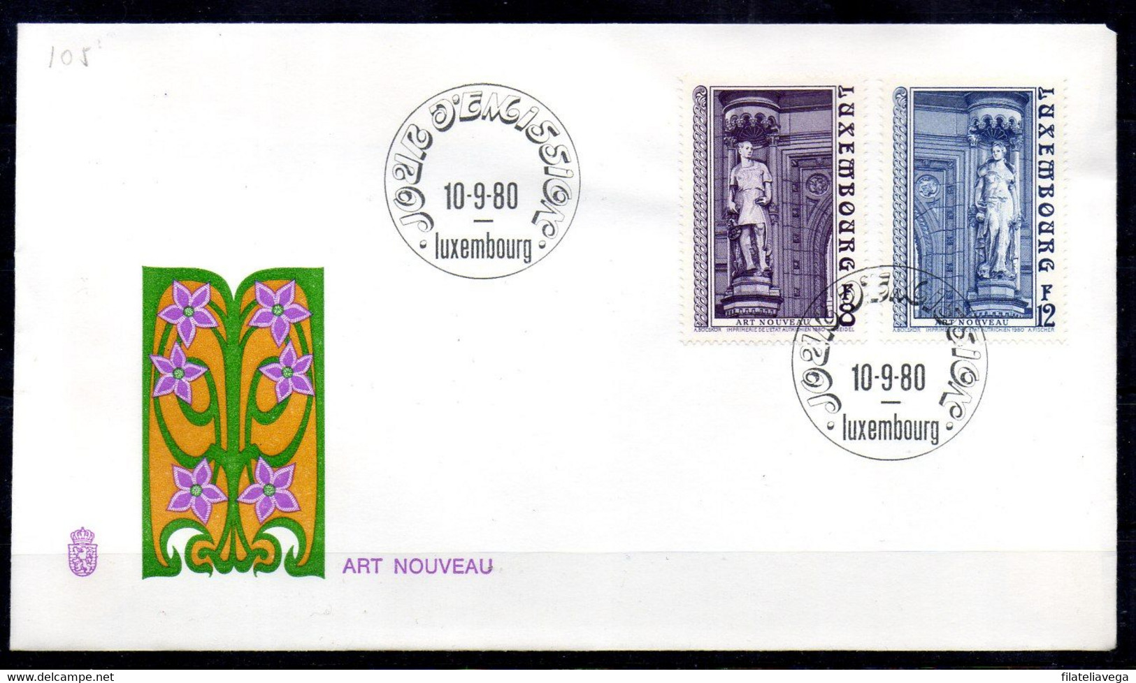 Luxemburgo Carta N ºYvert 964/65 - Brieven En Documenten