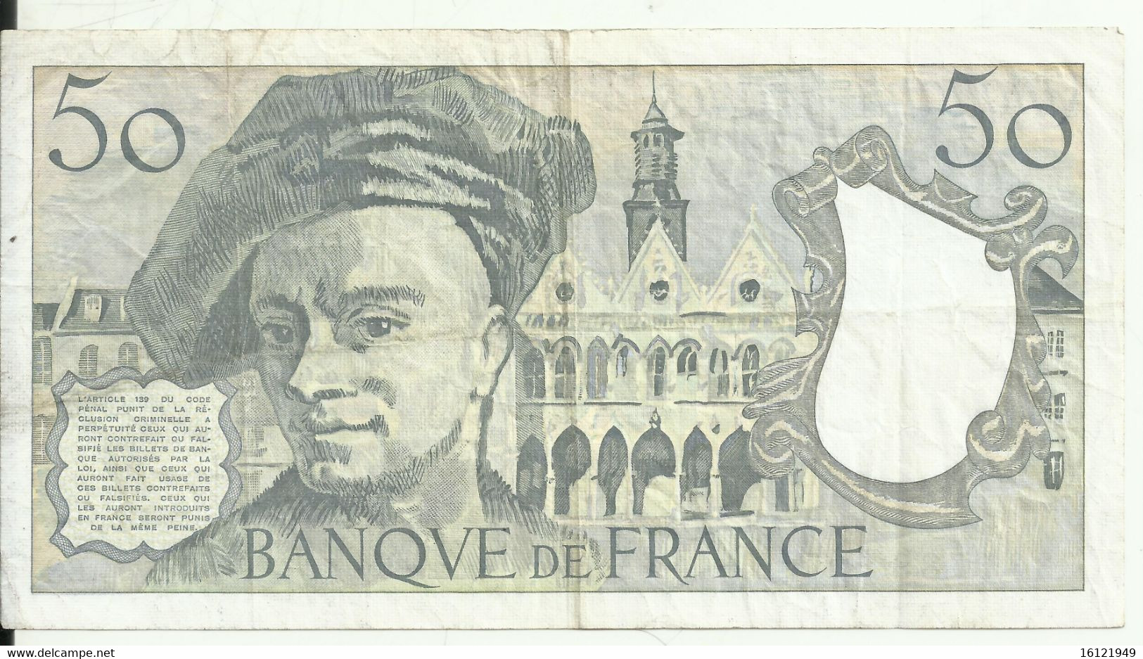 Z15 - 50 Franc 1991 - 50 F 1976-1992 ''Quentin De La Tour''