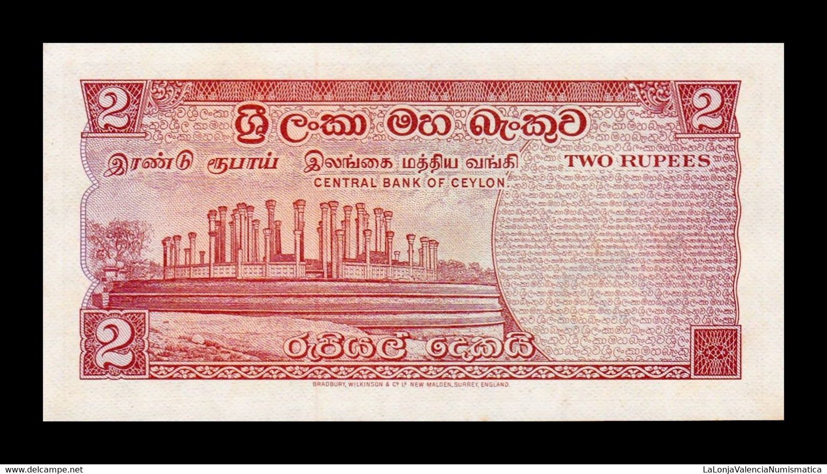 Ceilán Ceylon 2 Rupees 1970 Pick 72b SC UNC - Other - Asia