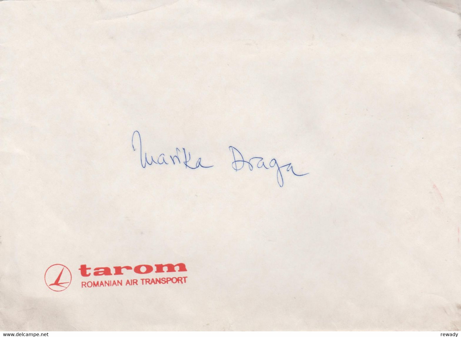 TAROM - Plic Si Scrisoare Cu Antet / Envelope And Letterhead - Billetes