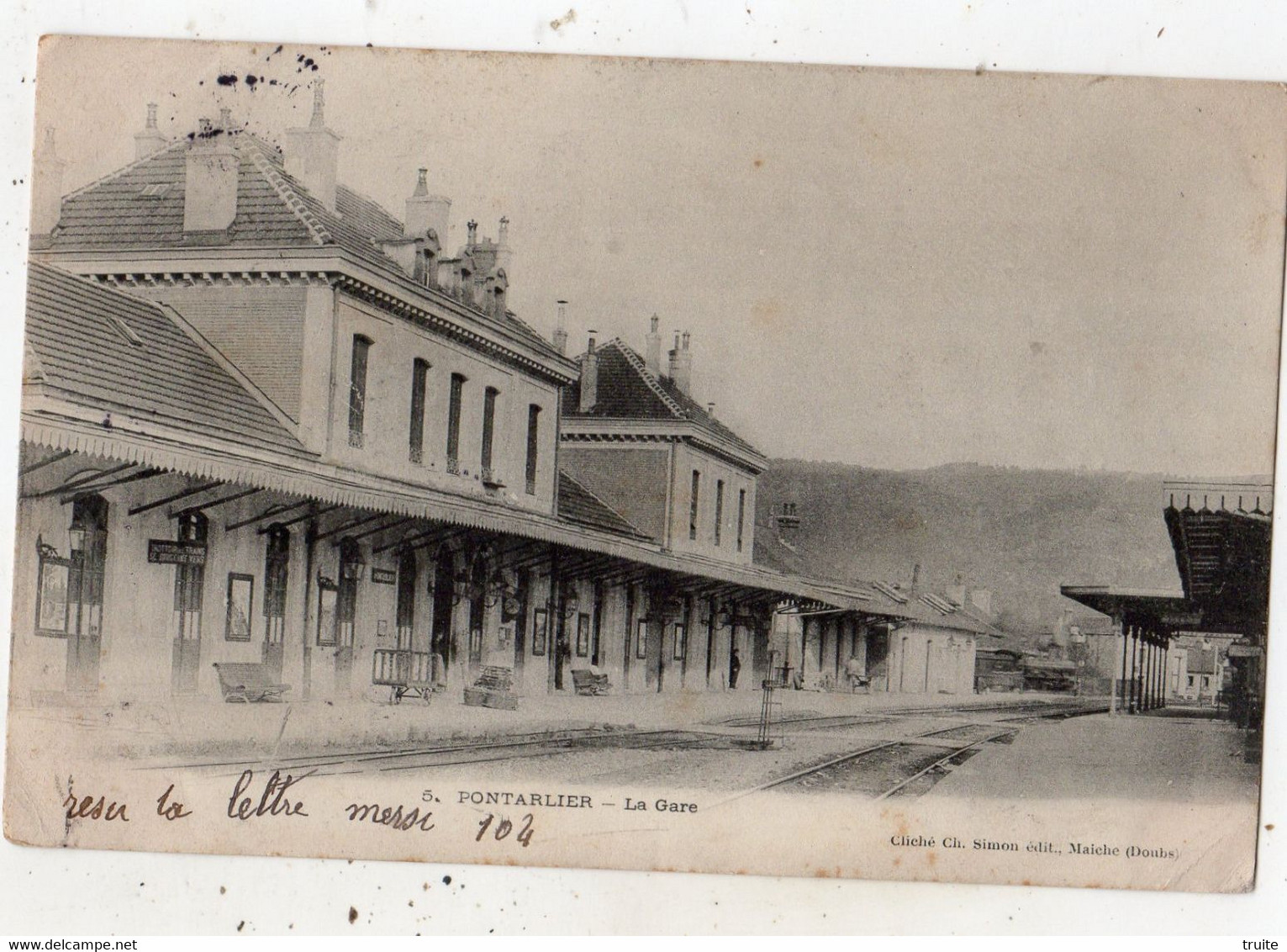 PONTARLIER LA GARE (CARTE PRECURSEUR ) - Pontarlier