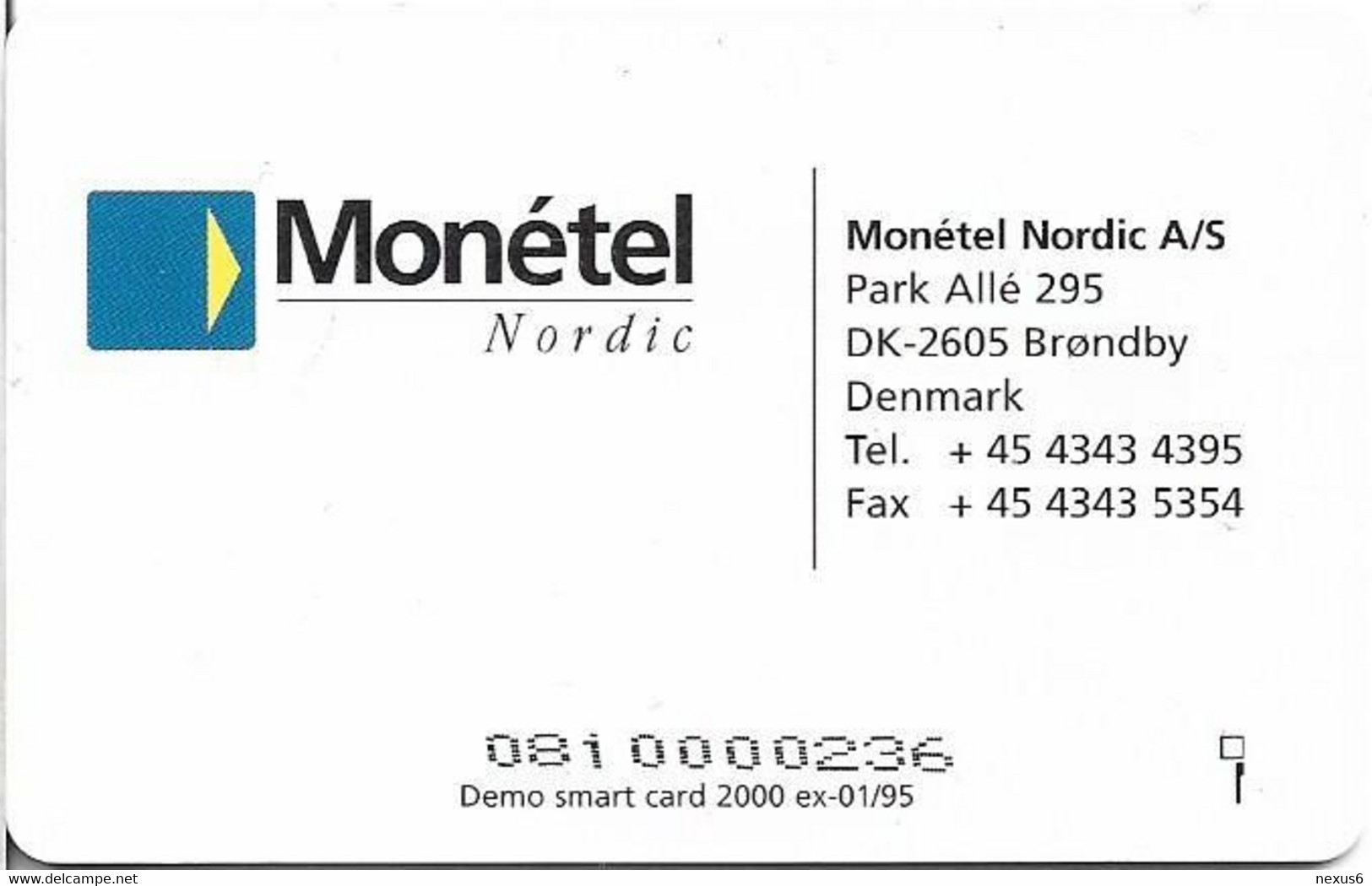 Swaziland - Monetel Nordic Demo Smart Card (Green), 01.1995, 800Units, 2.000ex, Mint - Swaziland