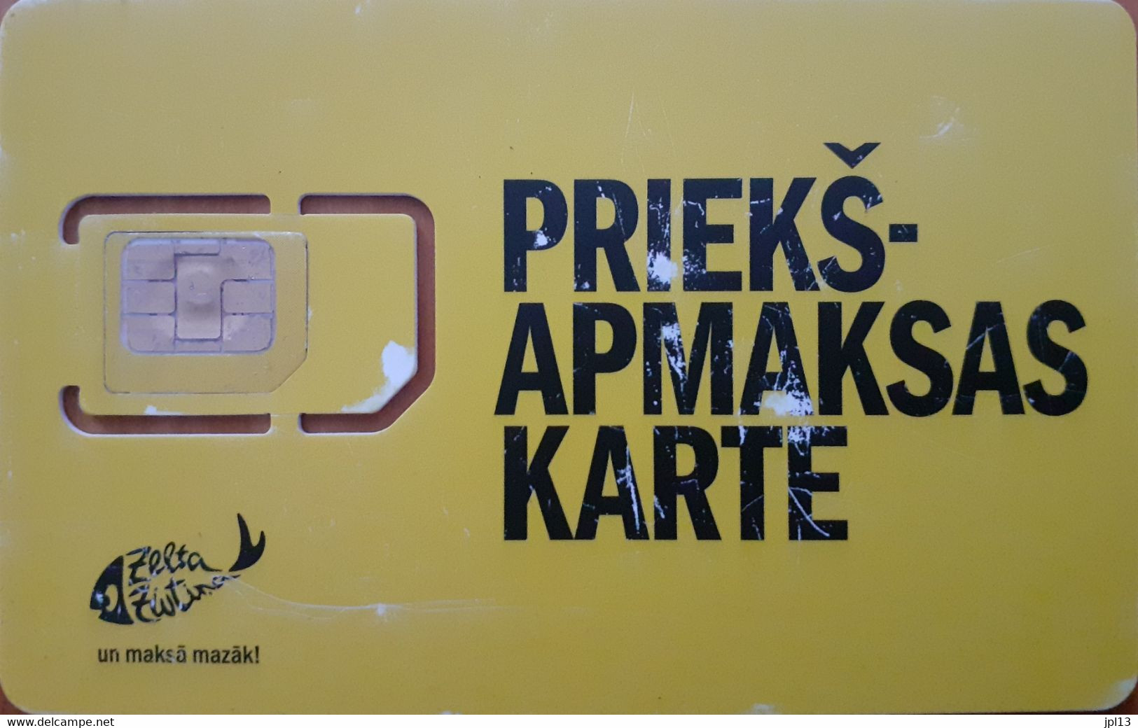 Carte SIM - Lettonie - Zeltazivtina - Prieks-Apmaksas Karte Jaune - Lettland