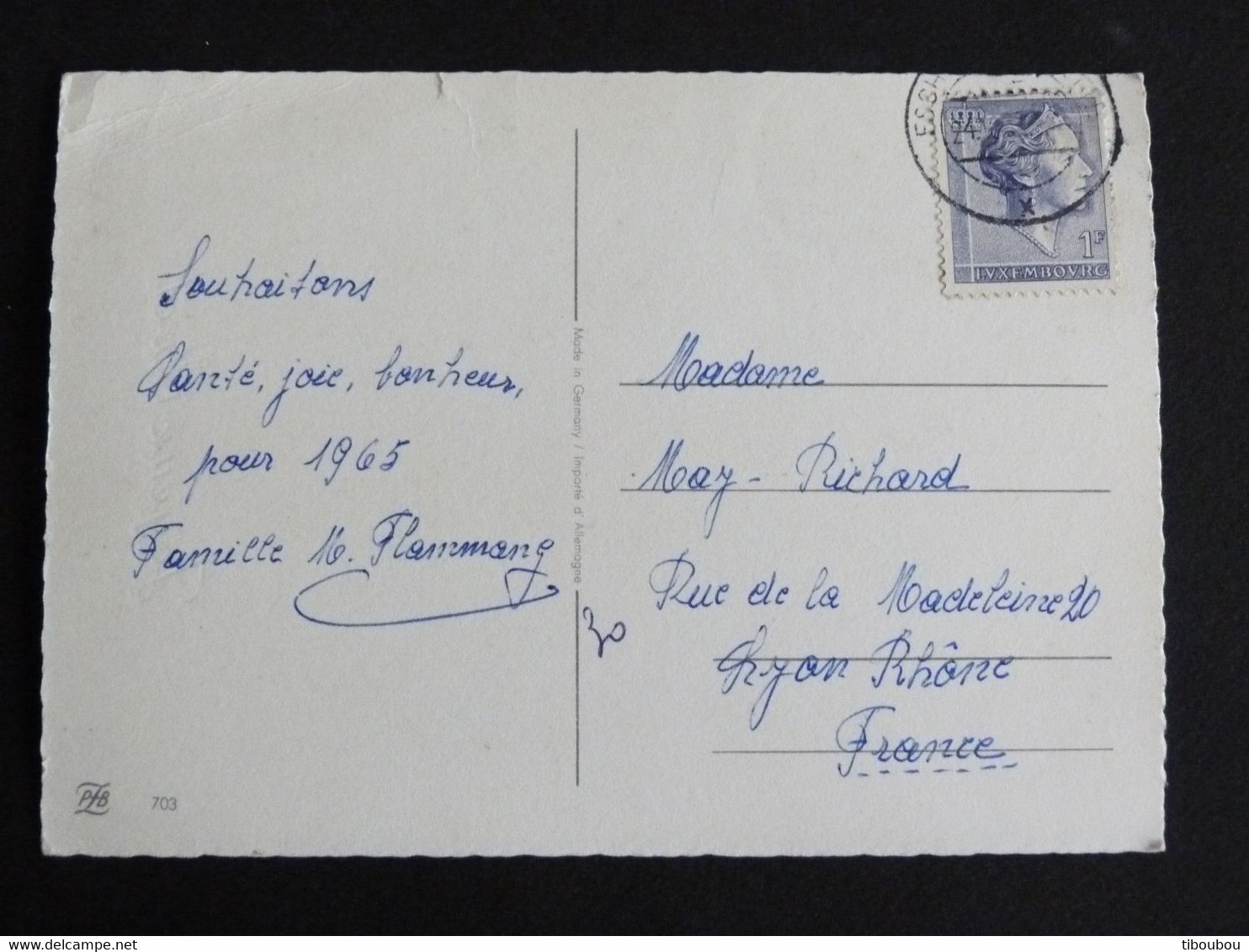 LETTRE LUXEMBOURG LUXEMBURG AVEC YT 583 GRANDE DUCHESSE CHARLOTTE - JOYEUX NOËL - Covers & Documents