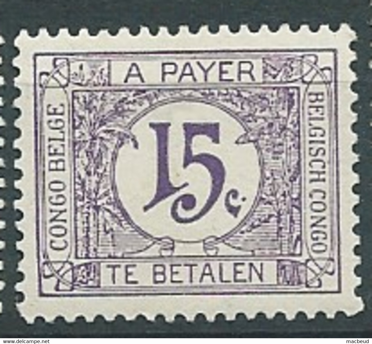 Congo Belge - Taxe -   N°  68 * -  Bip 13008 - Nuevos