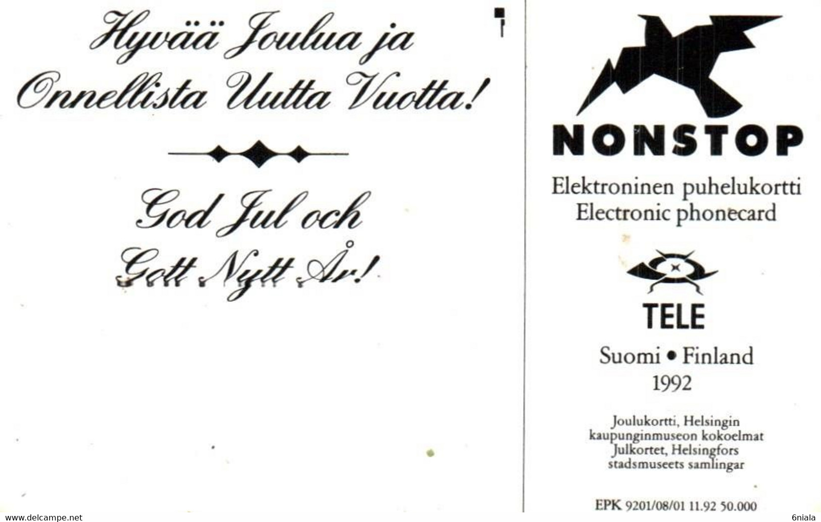 7527 Télécarte Collection LUTINS Joyeux Noel  Chat   ( Recto Verso)  Carte Téléphonique Finlande - Finlandia