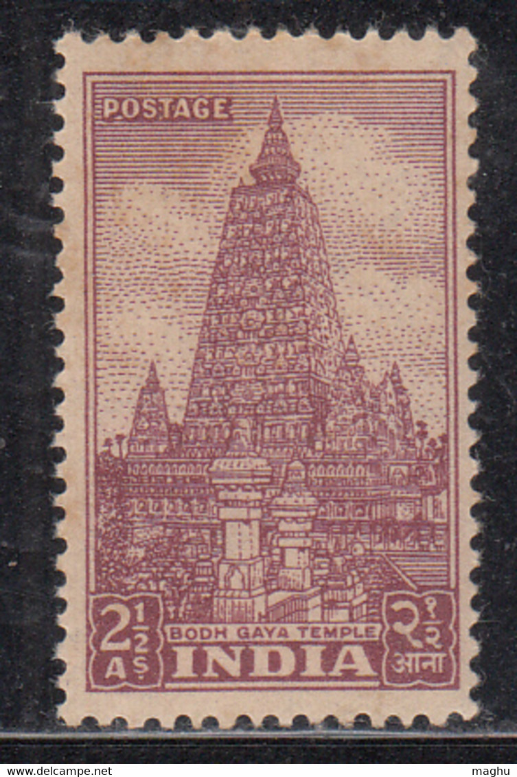 2as MNH India Archaeological Series 1949, Mahabodhi Temple, Bodh Gaya, Buddhism - Unused Stamps
