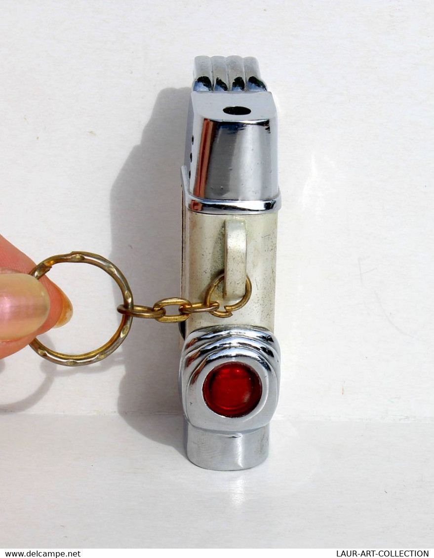 RARE BRIQUET FANTAISIE / PORTE-CLÉ VINTAGE - MINIATURE, FEU ROUGE - RECHARGEABLE - VINTAGE LIGHTER             (2304.18) - Autres & Non Classés