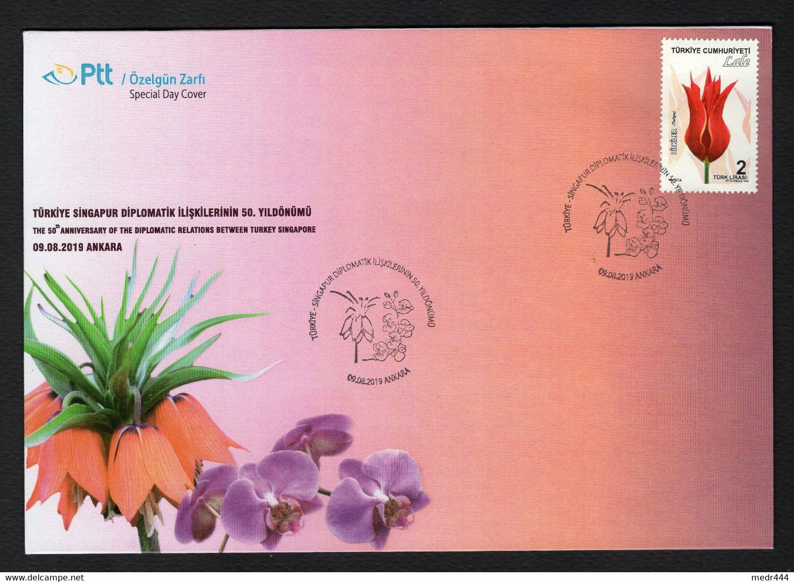 Turkey/Turquie 2019 - The 50th Anniversary Of The Diplomatic Relations Between Turkey And Singapore - FDC - Superb*** - Lettres & Documents