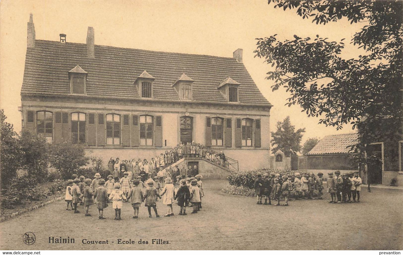 HAININ - Couvent - Ecole Des Filles - Carte Très Animée Et Circulé - Hensies