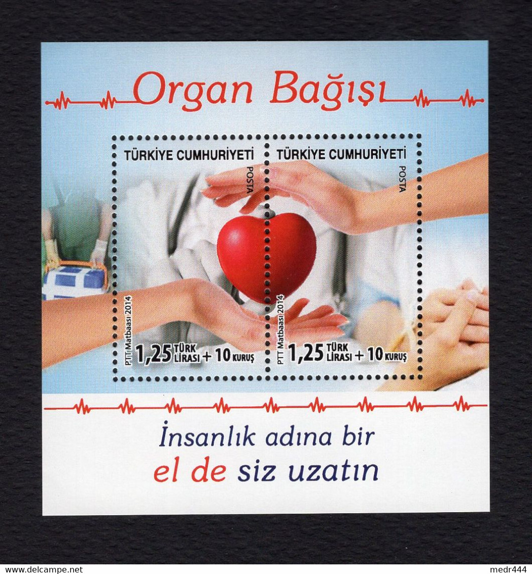 Turkey/Turquie 2014 - Organ Donation - Souvenir Minisheet - MNH** - Superb*** - Storia Postale