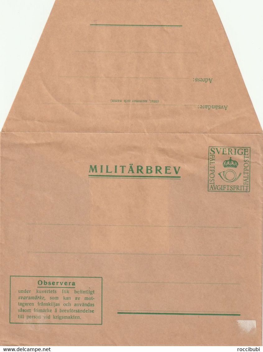 Schweden - Militärbrev - Militares