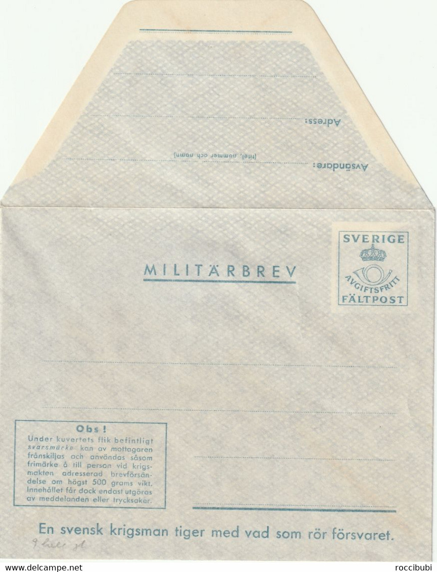 Schweden - Militärbrev - Militaires