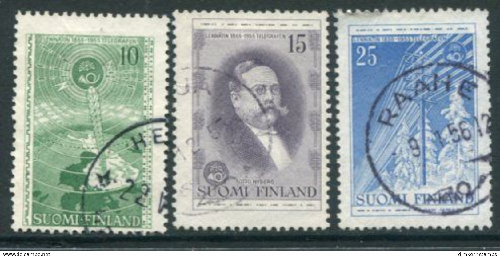 FINLAND 1955 Telegraph Cenentary Set Used .  Michel 450-52 - Usados