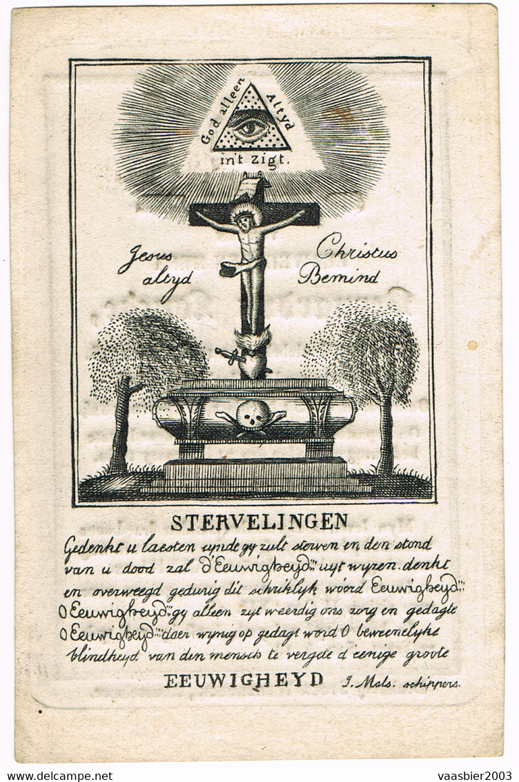 MEULEBEKE - MECHELEN - IEPER - LICHTERVELDE - Doodspr. Van Bernardus LONCKE (Onderpastoor) + 1830 - Devotieprenten