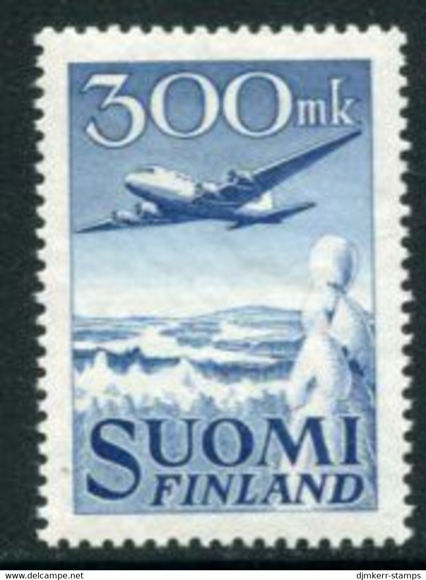 FINLAND 1950 Definitive  AIrmail 300 Mk. MNH / **.  Michel 384 - Unused Stamps